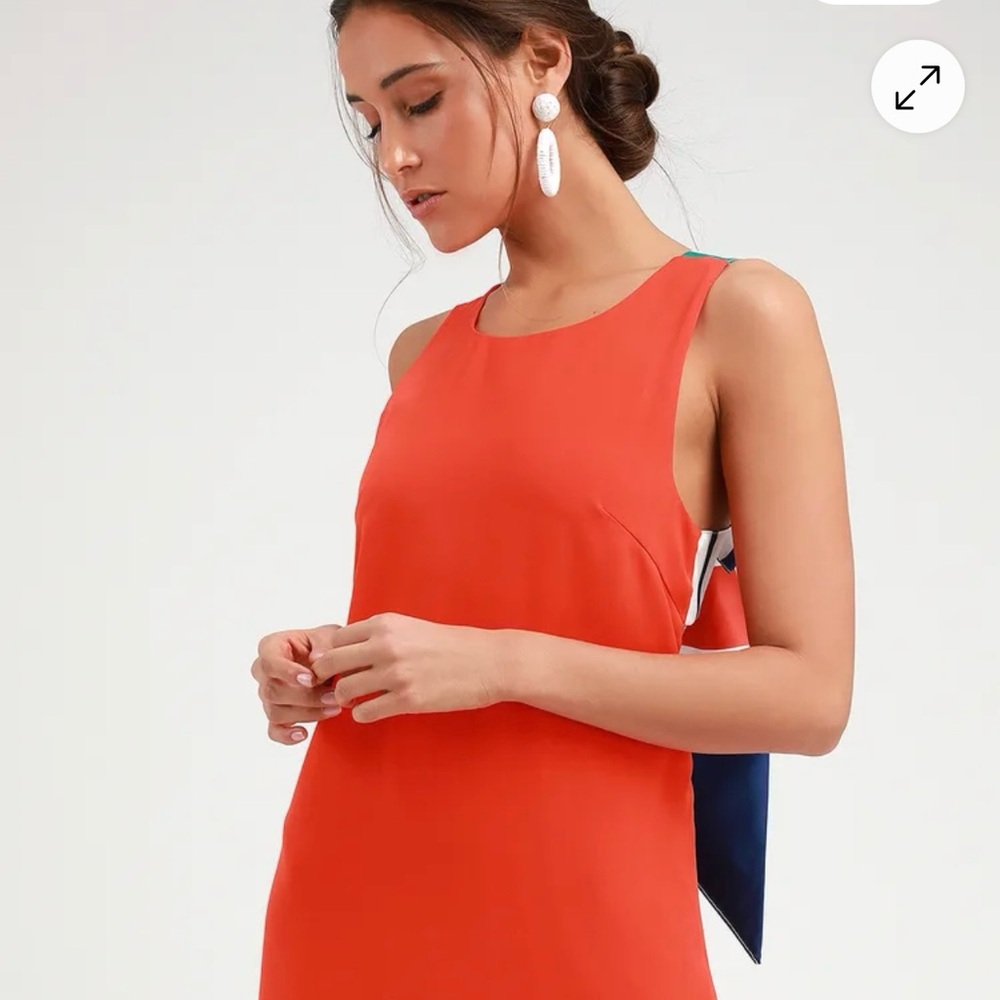 Lulu's Vibrant Orange Mini Dress
